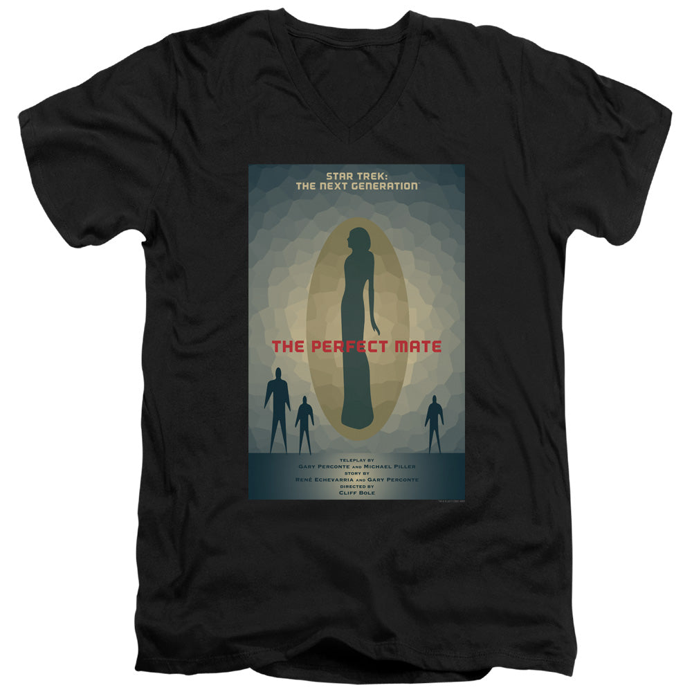 STAR TREK/TNG SEASON 5 EPISODE 21 - S/S ADULT V-NECK 30/1 - BLACK