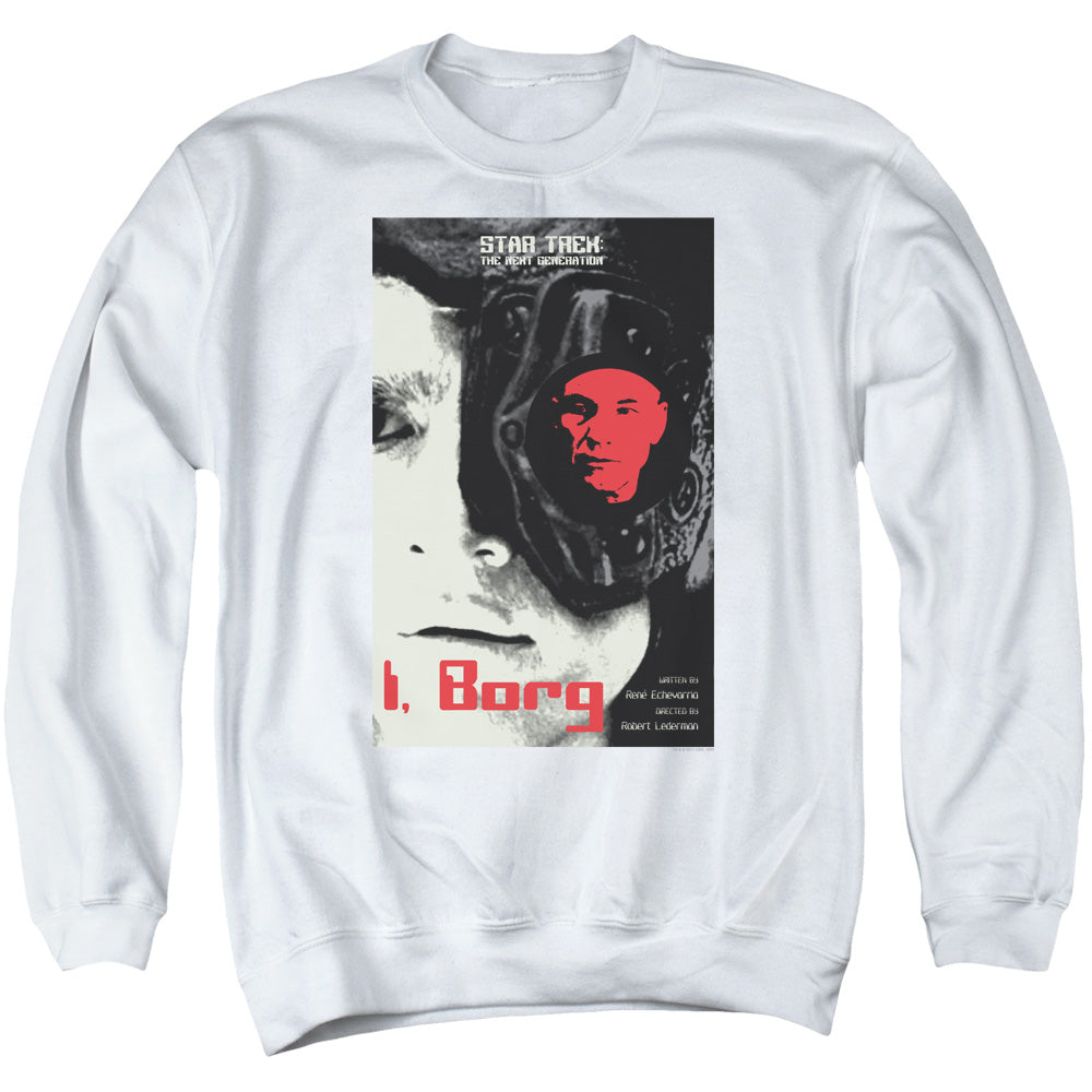 STAR TREK/TNG SEASON 5 EPISODE 23 - ADULT CREWNECK SWEATSHIRT - WHITE