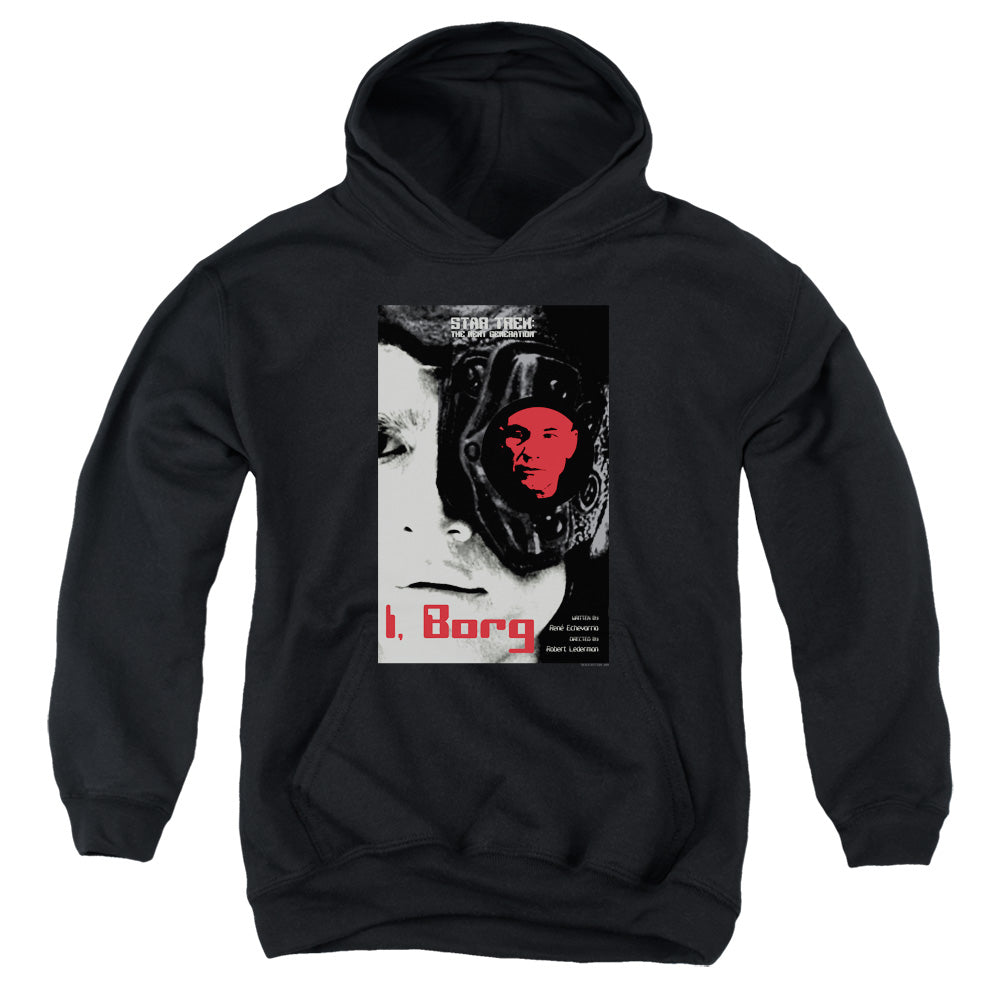 STAR TREK/TNG SEASON 5 EPISODE 23 - YOUTH PULLOVER HOODIE - BLACK