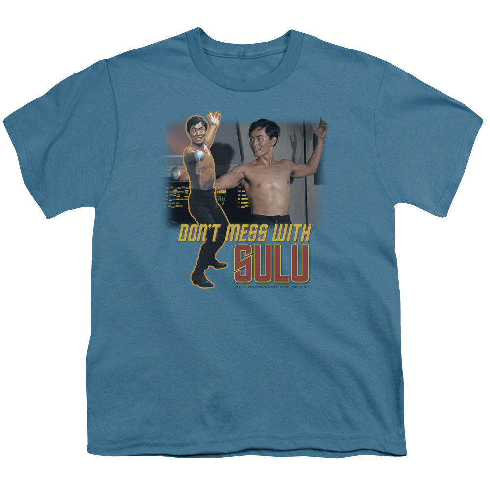 STAR TREK/DONT MESS WITH SULU - S/S YOUTH 18/1 - SLATE
