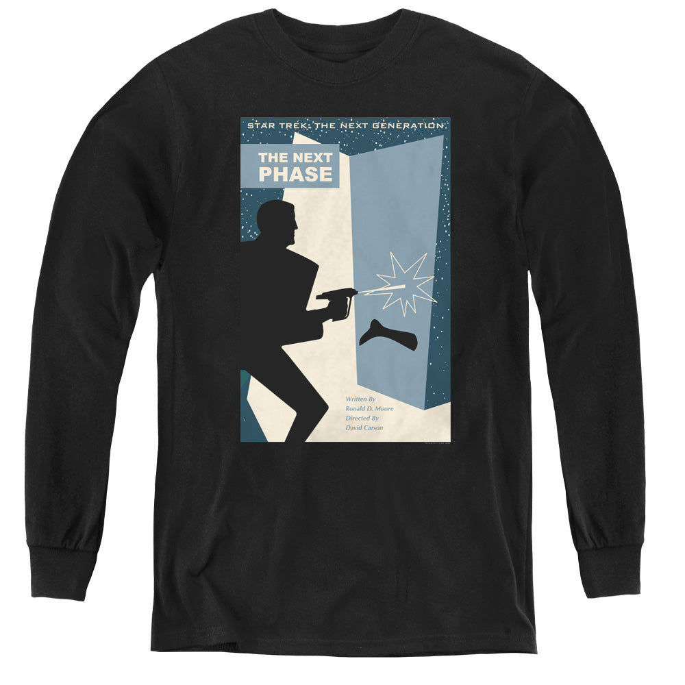 STAR TREK/TNG SEASON 5 EPISODE 24 - YOUTH LONG SLEEVE TEE - BLACK