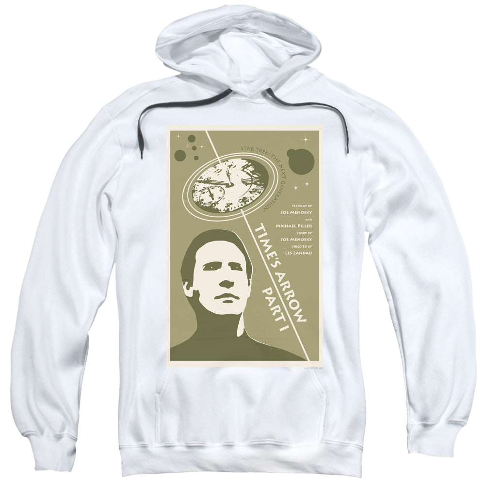 STAR TREK/TNG SEASON 5 EPISODE 26 - ADULT PULLOVER HOODIE - WHITE
