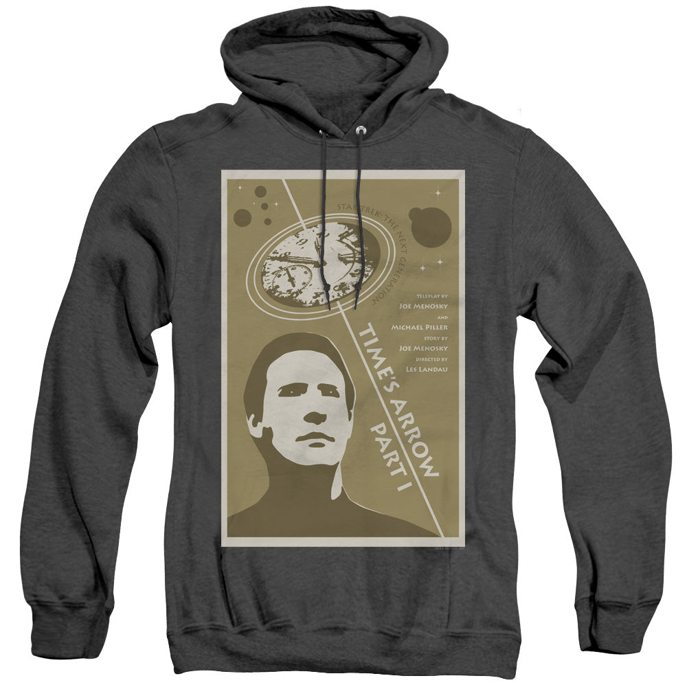 STAR TREK/TNG SEASON 5 EPISODE 26 - ADULT HEATHER HOODIE - BLACK