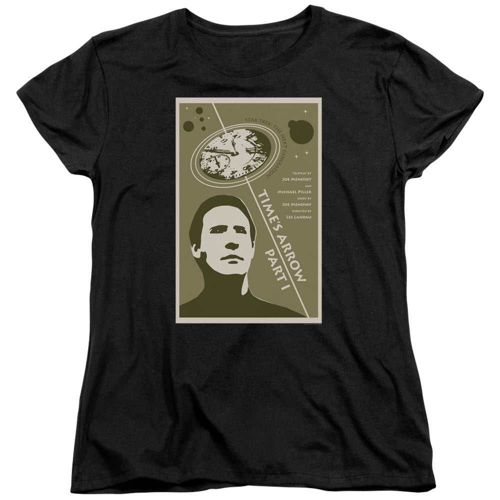 STAR TREK/TNG SEASON 5 EPISODE 26 - S/S WOMENS TEE - BLACK