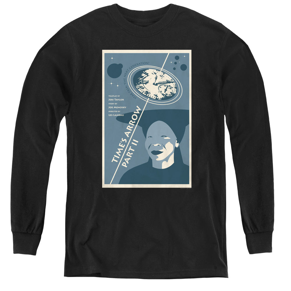 STAR TREK/TNG SEASON 6 EPISODE 1 - YOUTH LONG SLEEVE TEE - BLACK