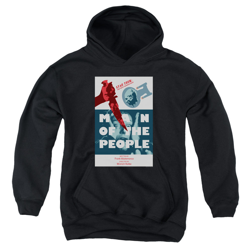 STAR TREK/TNG SEASON 6 EPISODE 3 - YOUTH PULLOVER HOODIE - BLACK