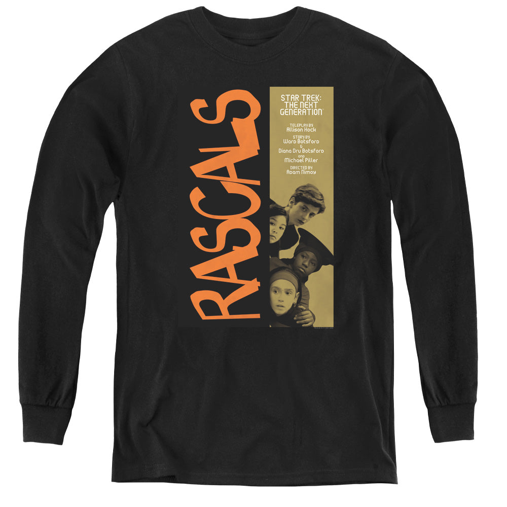 STAR TREK/TNG SEASON 6 EPISODE 7 - YOUTH LONG SLEEVE TEE - BLACK