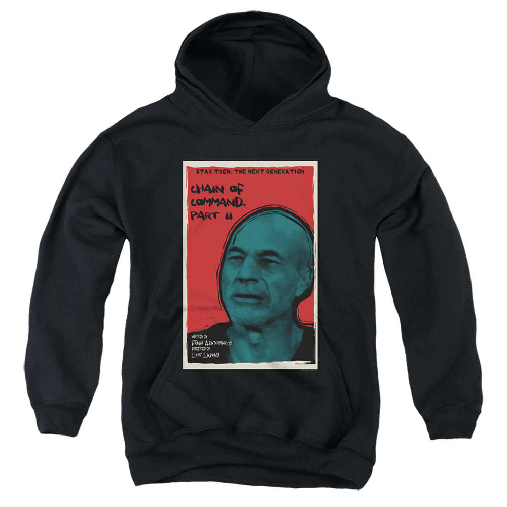 STAR TREK/TNG SEASON 6 EPISODE 11 - YOUTH PULLOVER HOODIE - BLACK