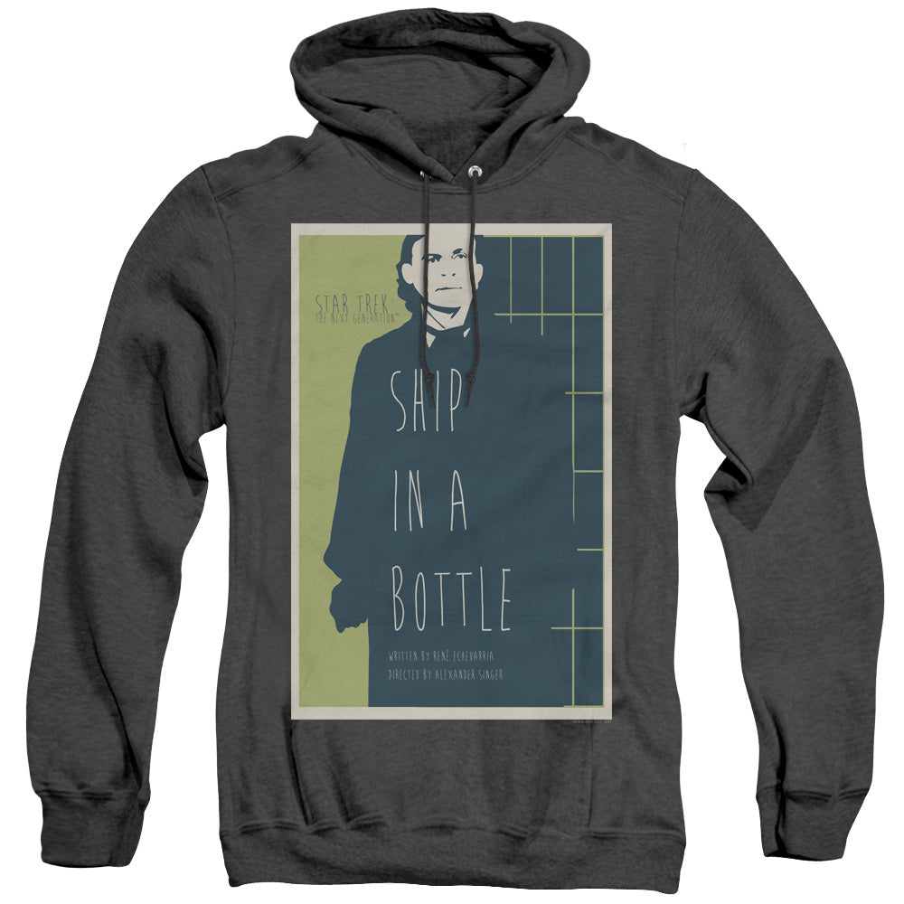 STAR TREK/TNG SEASON 6 EPISODE 12 - ADULT HEATHER HOODIE - BLACK