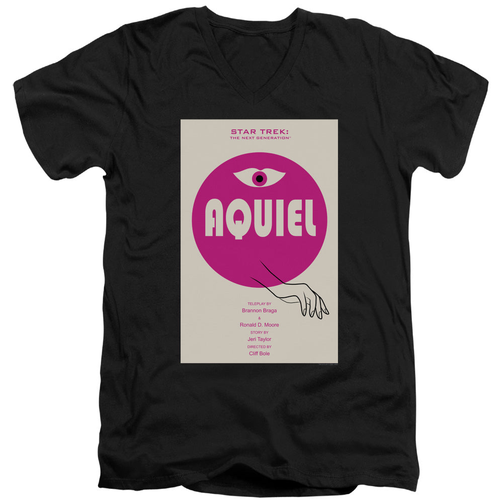 STAR TREK/TNG SEASON 6 EPISODE 13 - S/S ADULT V-NECK 30/1 - BLACK