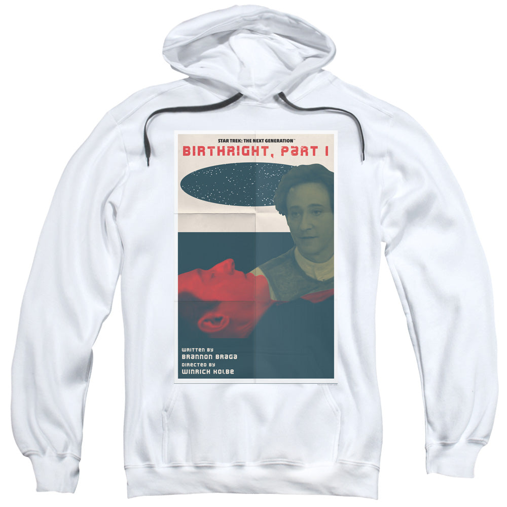 STAR TREK/TNG SEASON 6 EPISODE 16 - ADULT PULLOVER HOODIE - WHITE