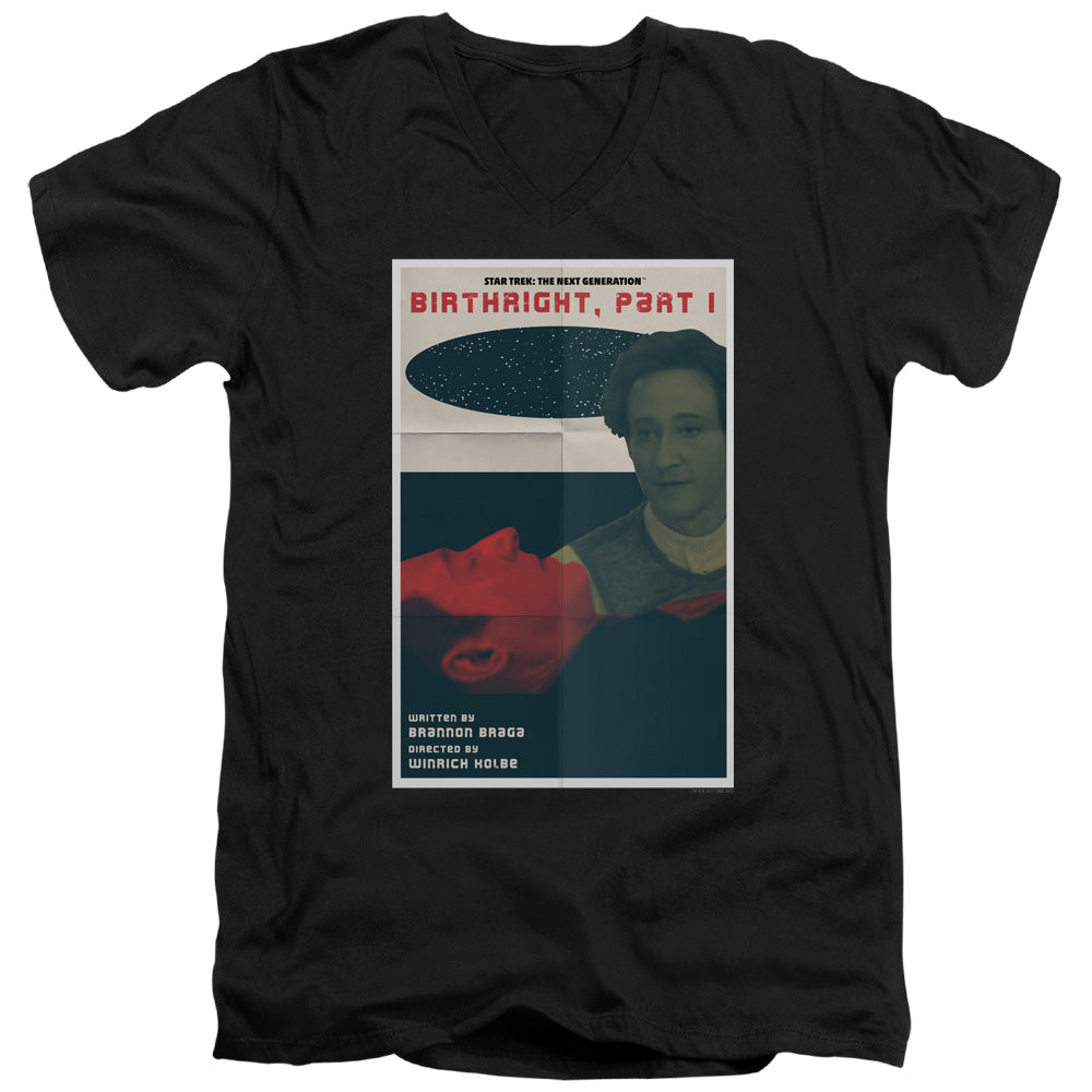 STAR TREK/TNG SEASON 6 EPISODE 16 - S/S ADULT V-NECK 30/1 - BLACK
