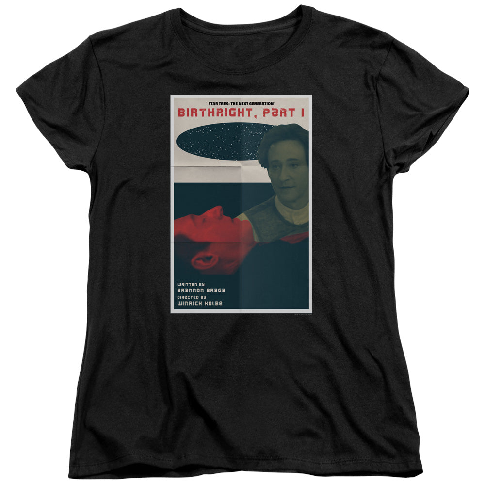 STAR TREK/TNG SEASON 6 EPISODE 16 - S/S WOMENS TEE - BLACK