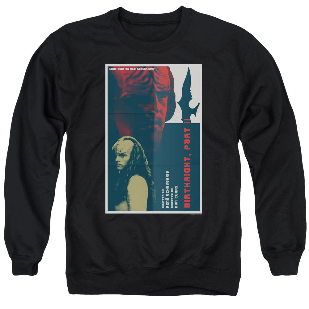 STAR TREK/TNG SEASON 6 EPISODE 17 - ADULT CREWNECK SWEATSHIRT - BLACK
