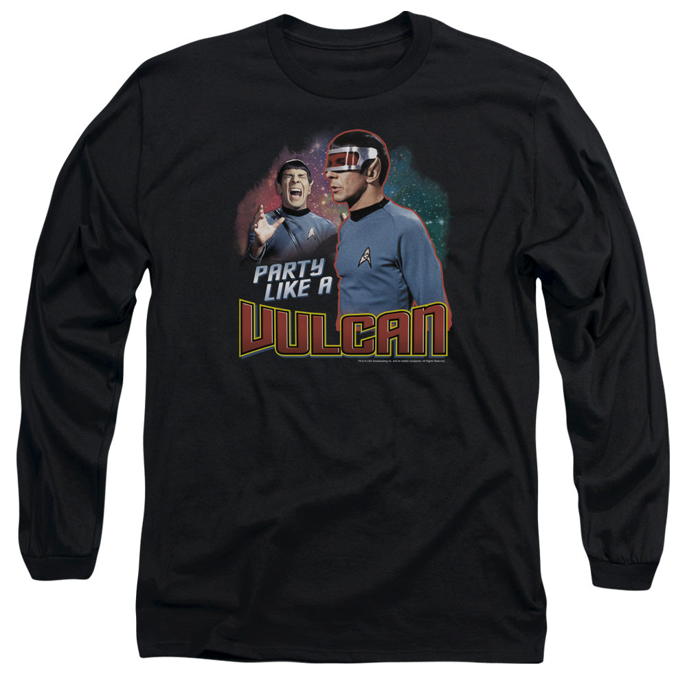 STAR TREK/PARTY LIKE A VULCAN - L/S ADULT 18/1 - BLACK