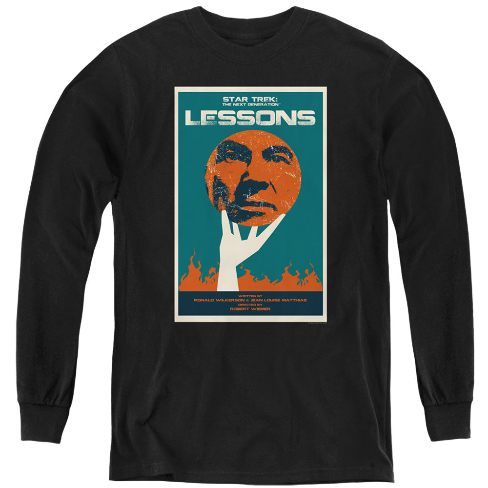 STAR TREK/TNG SEASON 6 EPISODE 19 - YOUTH LONG SLEEVE TEE - BLACK