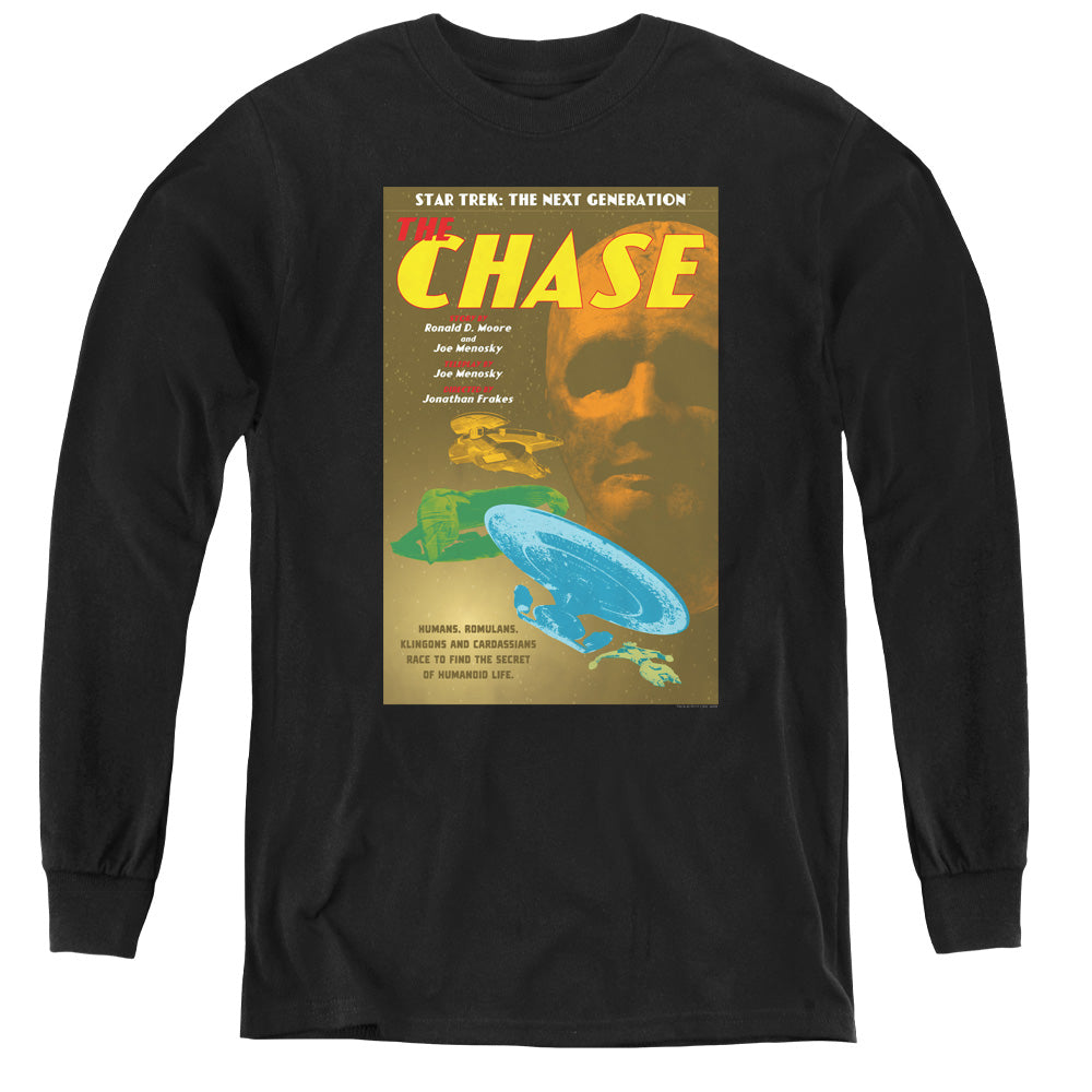 STAR TREK/TNG SEASON 6 EPISODE 20 - YOUTH LONG SLEEVE TEE - BLACK