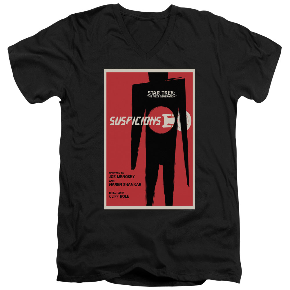 STAR TREK/TNG SEASON 6 EPISODE 22 - S/S ADULT V-NECK 30/1 - BLACK