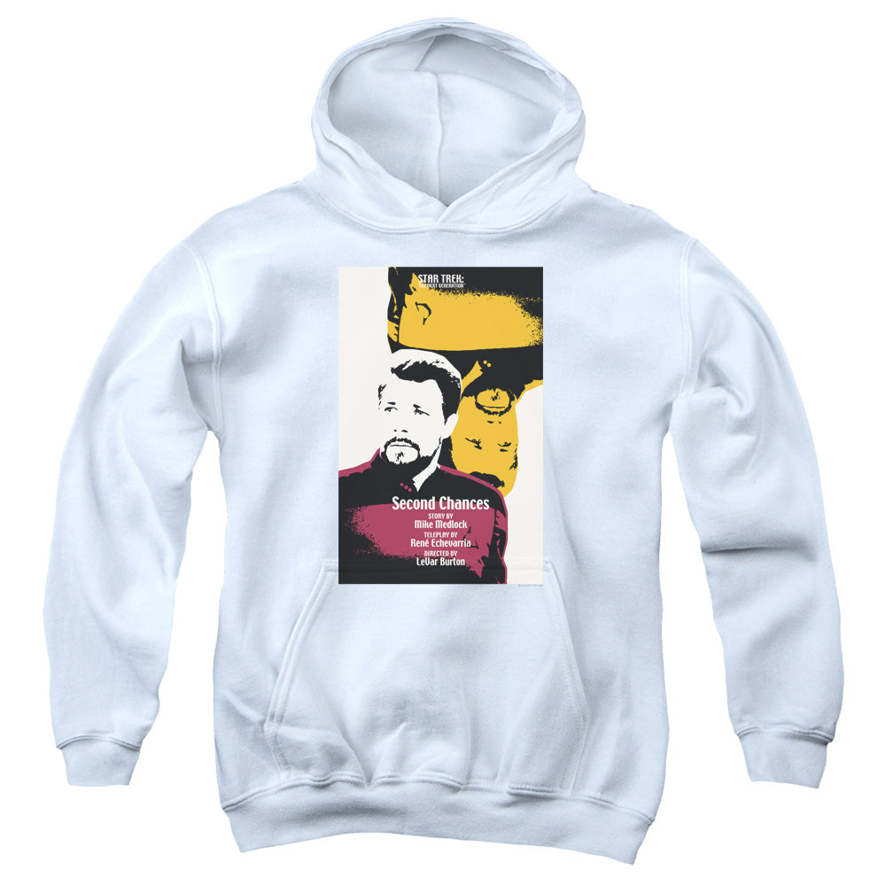 STAR TREK/TNG SEASON 6 EPISODE 24 - YOUTH PULLOVER HOODIE - WHITE