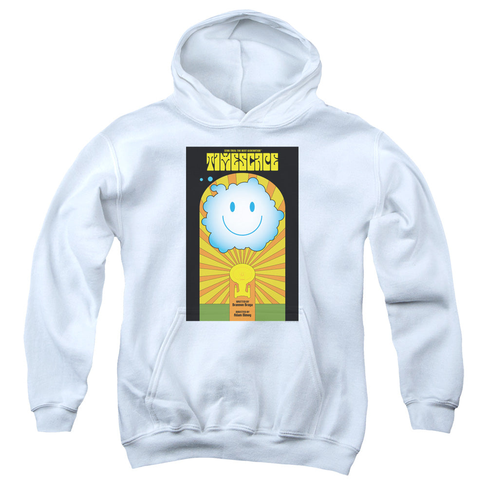 STAR TREK/TNG SEASON 6 EPISODE 25 - YOUTH PULLOVER HOODIE - WHITE