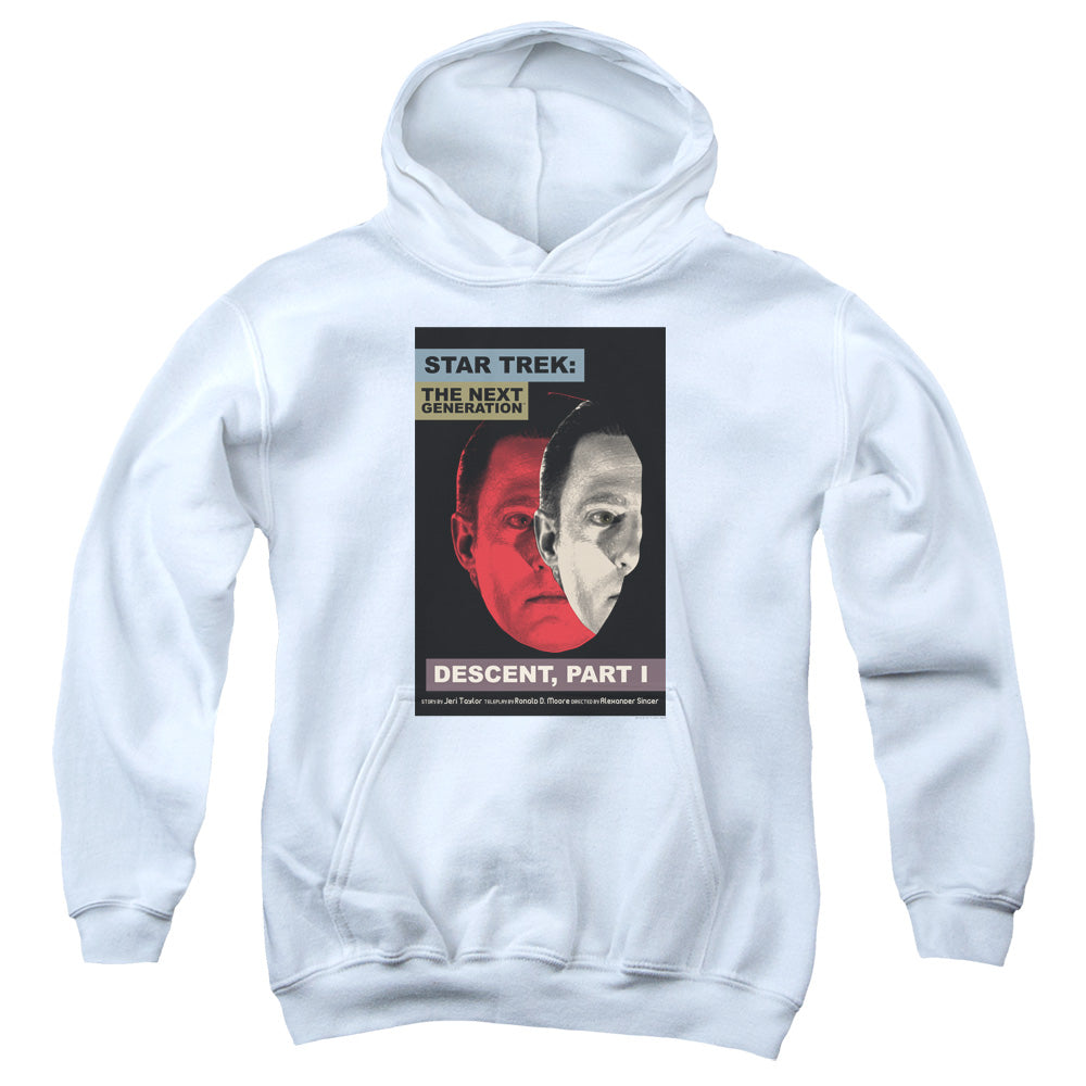STAR TREK/TNG SEASON 6 EPISODE 26 - YOUTH PULLOVER HOODIE - WHITE