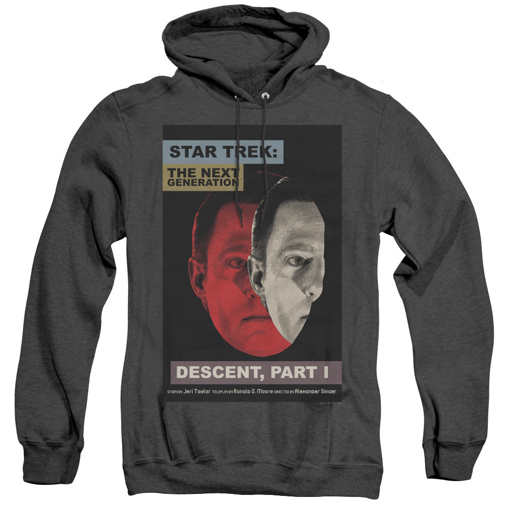 STAR TREK/TNG SEASON 6 EPISODE 26 - ADULT HEATHER HOODIE - BLACK