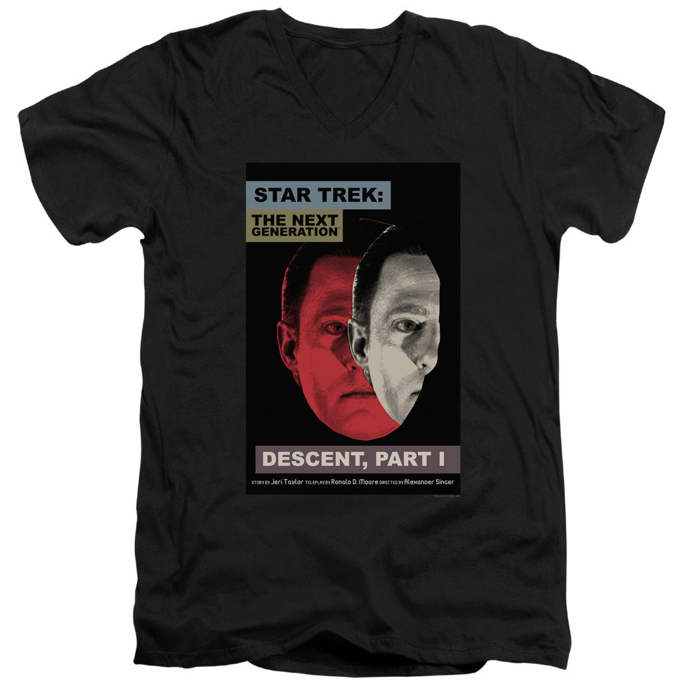 STAR TREK/TNG SEASON 6 EPISODE 26 - S/S ADULT V-NECK 30/1 - BLACK