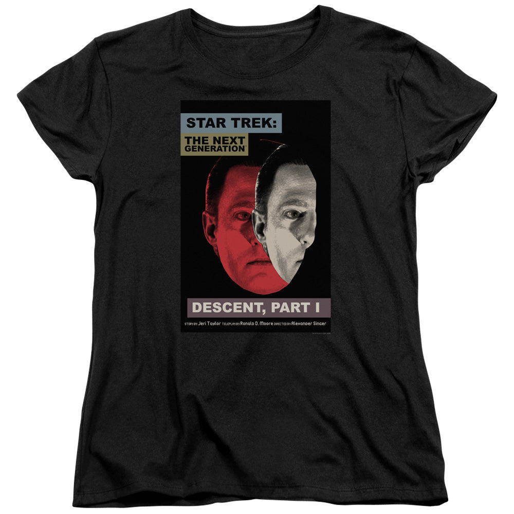 STAR TREK/TNG SEASON 6 EPISODE 26 - S/S WOMENS TEE - BLACK