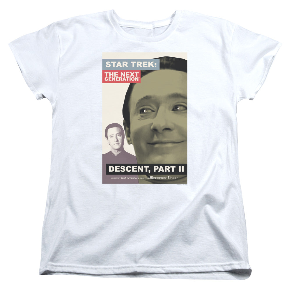 STAR TREK/TNG SEASON 7 EPISODE 1 - S/S WOMENS TEE - WHITE
