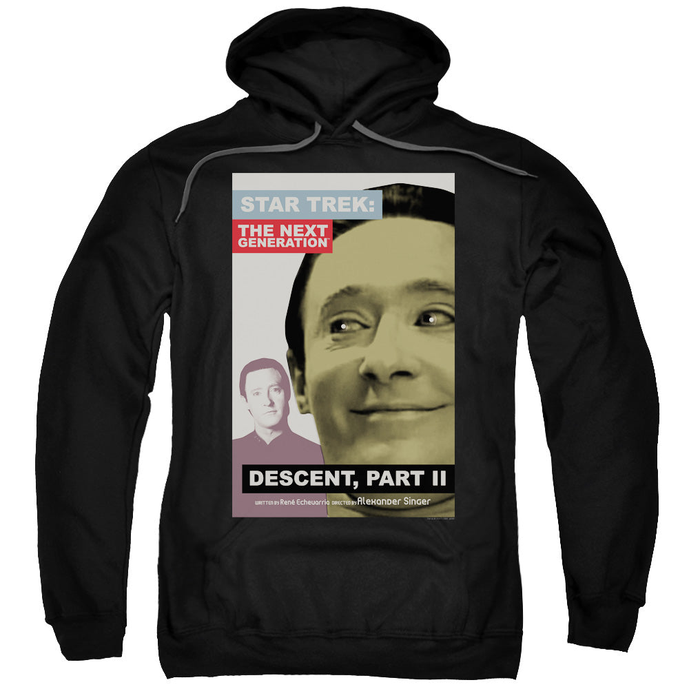 STAR TREK/TNG SEASON 7 EPISODE 1 - ADULT PULLOVER HOODIE - BLACK