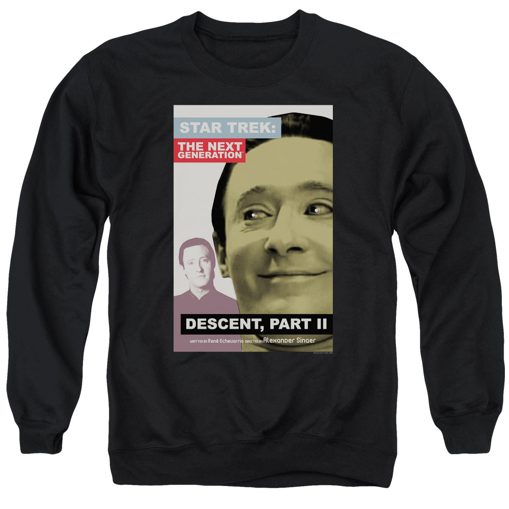 STAR TREK/TNG SEASON 7 EPISODE 1 - ADULT CREWNECK SWEATSHIRT - BLACK