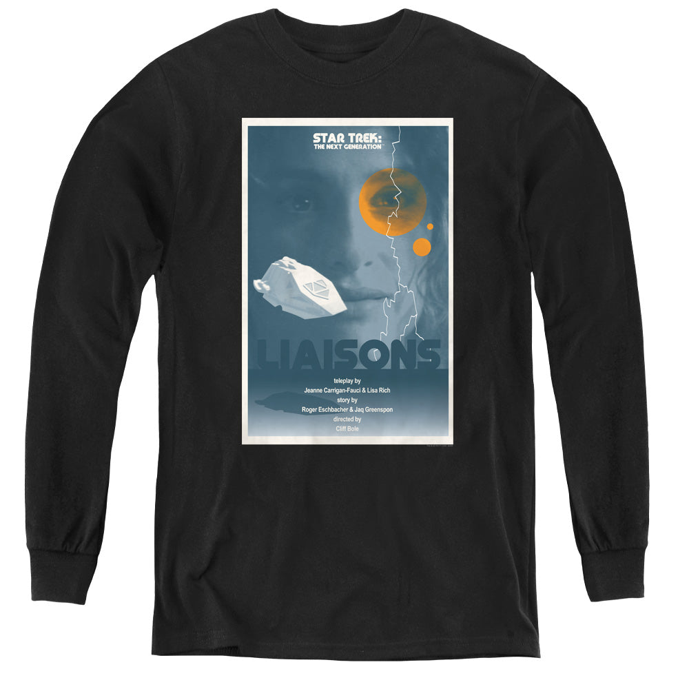 STAR TREK/TNG SEASON 7 EPISODE 2 - YOUTH LONG SLEEVE TEE - BLACK
