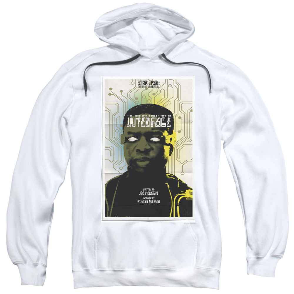 STAR TREK/TNG SEASON 7 EPISODE 3 - ADULT PULLOVER HOODIE - WHITE