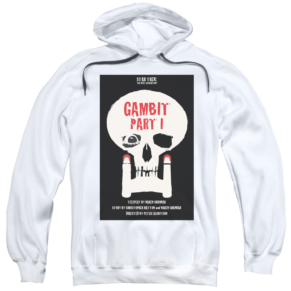 STAR TREK/TNG SEASON 7 EPISODE 4 - ADULT PULLOVER HOODIE - WHITE