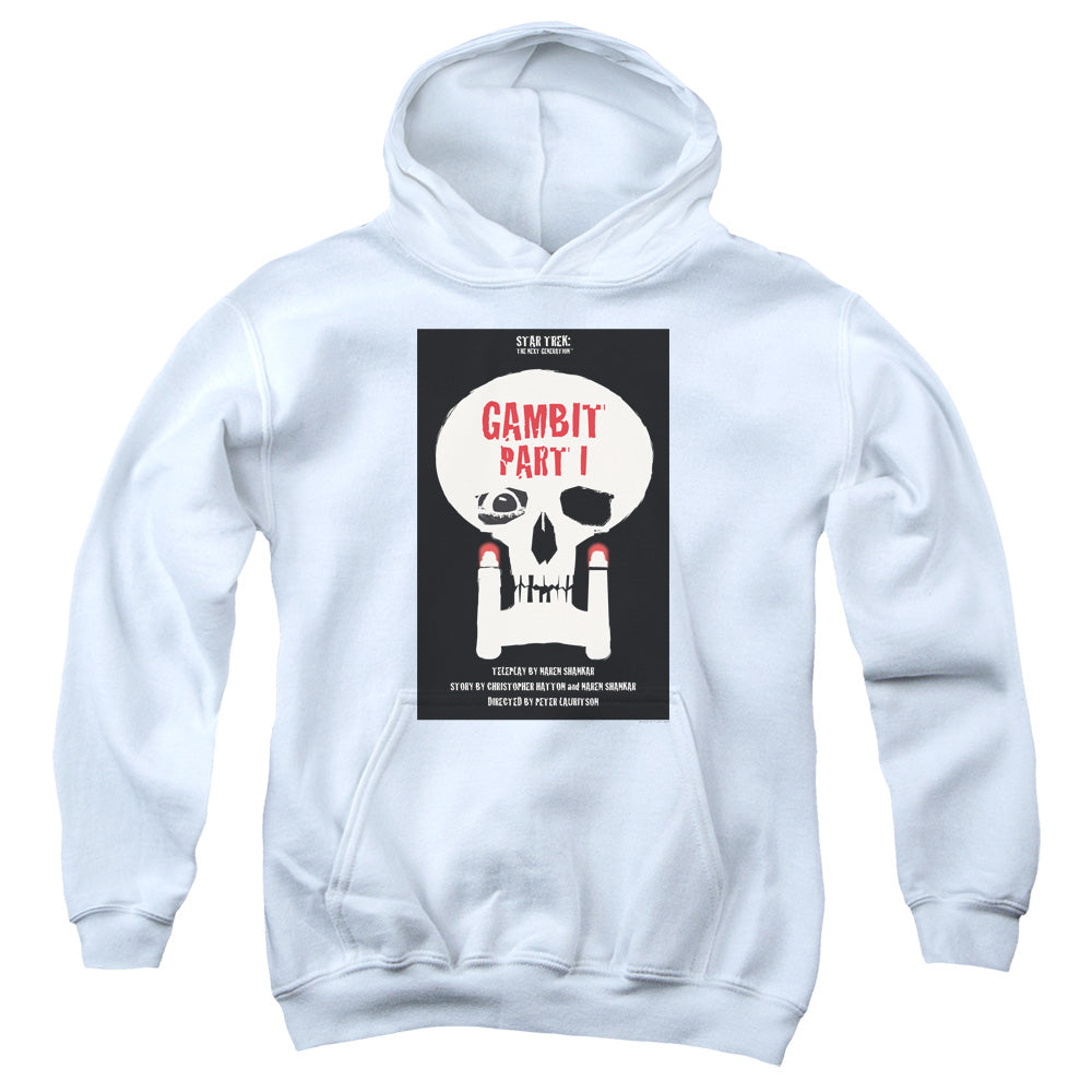 STAR TREK/TNG SEASON 7 EPISODE 4 - YOUTH PULLOVER HOODIE - WHITE
