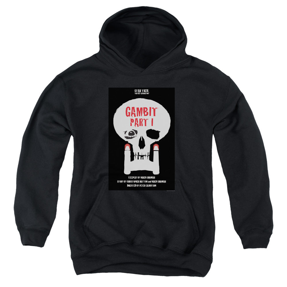 STAR TREK/TNG SEASON 7 EPISODE 4 - YOUTH PULLOVER HOODIE - BLACK