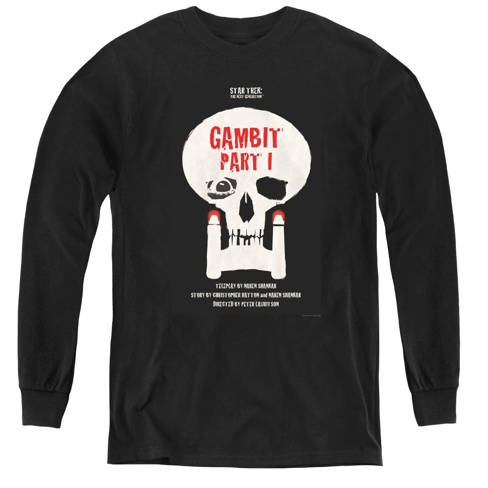 STAR TREK/TNG SEASON 7 EPISODE 4 - YOUTH LONG SLEEVE TEE - BLACK