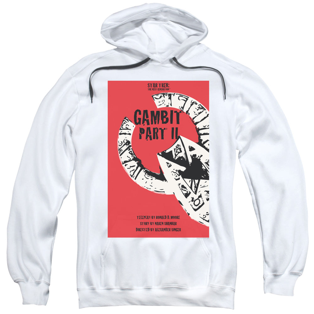 STAR TREK/TNG SEASON 7 EPISODE 5 - ADULT PULLOVER HOODIE - WHITE