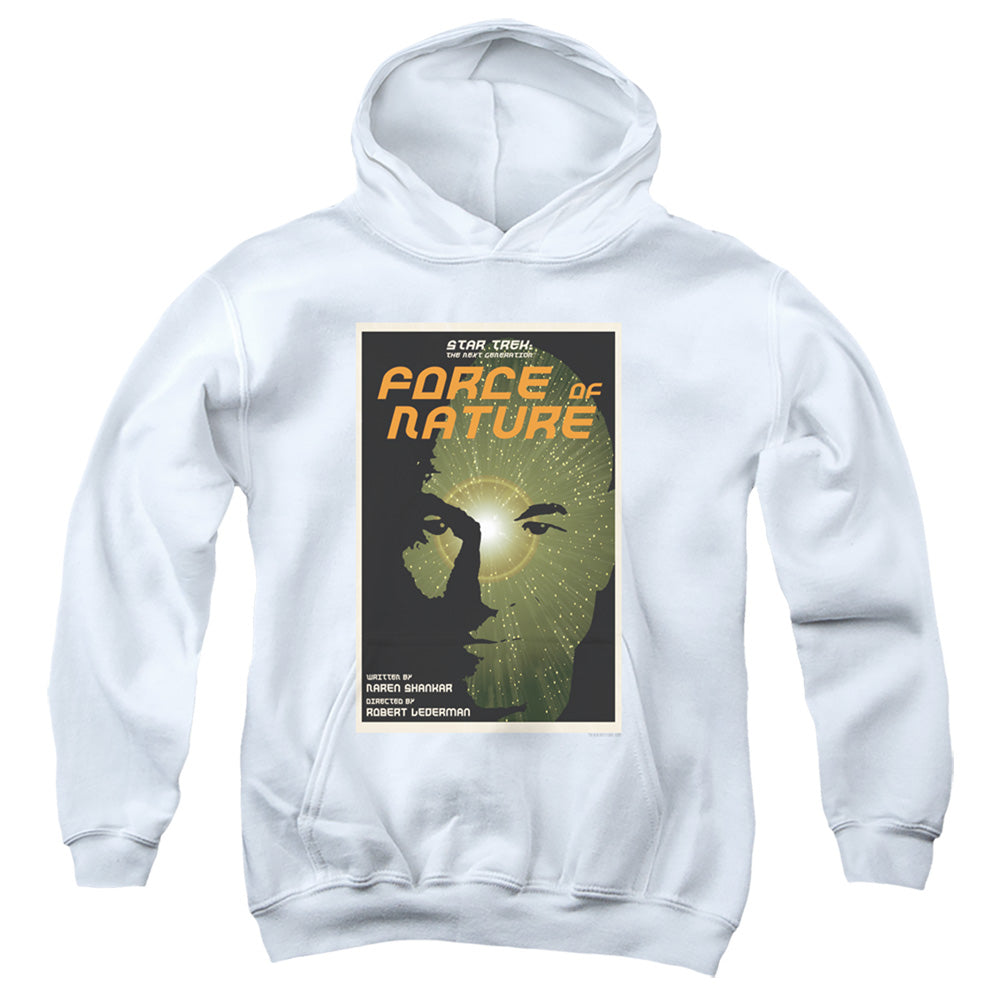 STAR TREK/TNG SEASON 7 EPISODE 9 - YOUTH PULLOVER HOODIE - WHITE