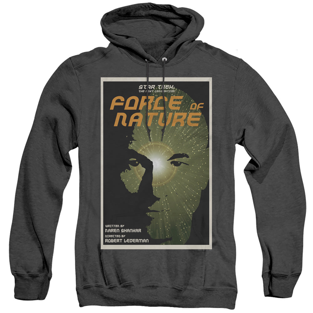 STAR TREK/TNG SEASON 7 EPISODE 9 - ADULT HEATHER HOODIE - BLACK