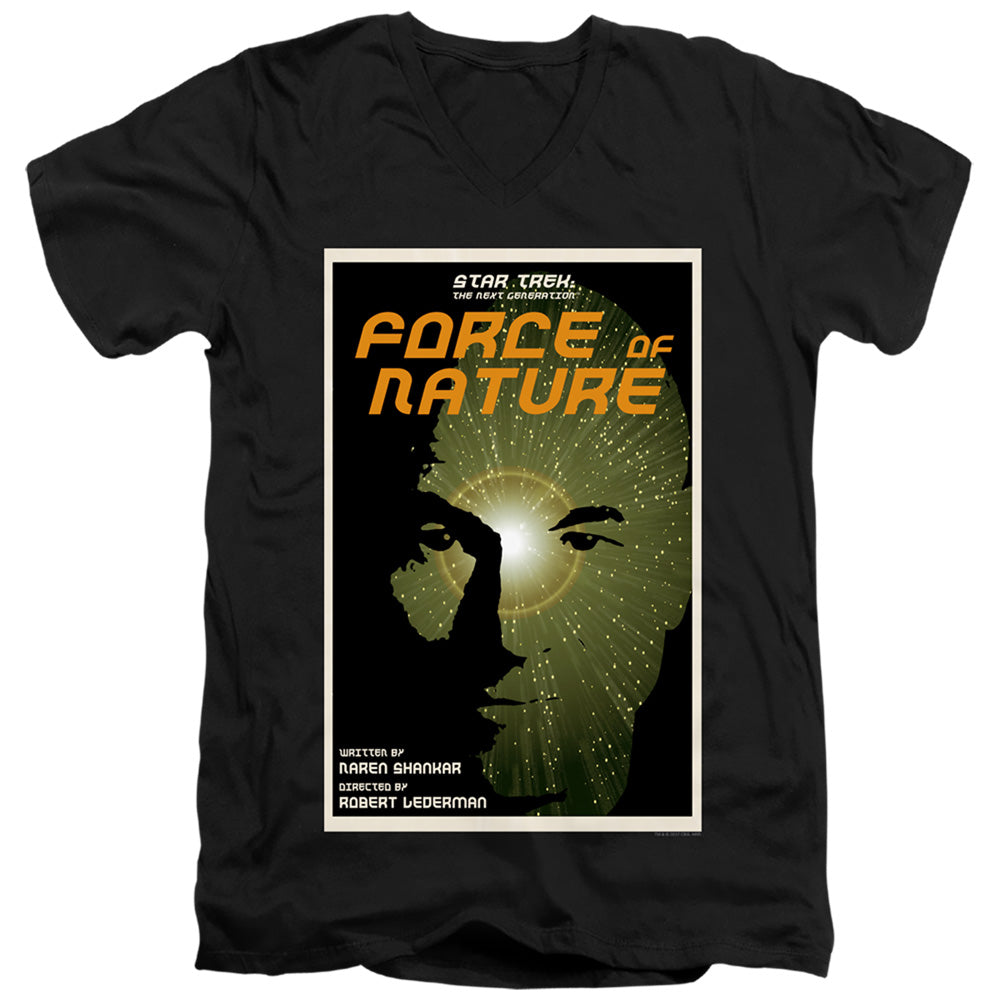 STAR TREK/TNG SEASON 7 EPISODE 9 - S/S ADULT V-NECK 30/1 - BLACK