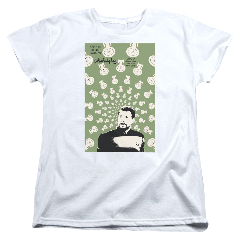 STAR TREK/TNG SEASON 7 EPISODE 11 - S/S WOMENS TEE - WHITE