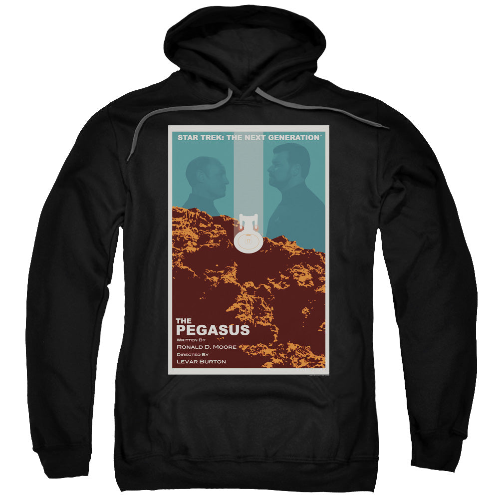 STAR TREK/TNG SEASON 7 EPISODE 12 - ADULT PULLOVER HOODIE - BLACK