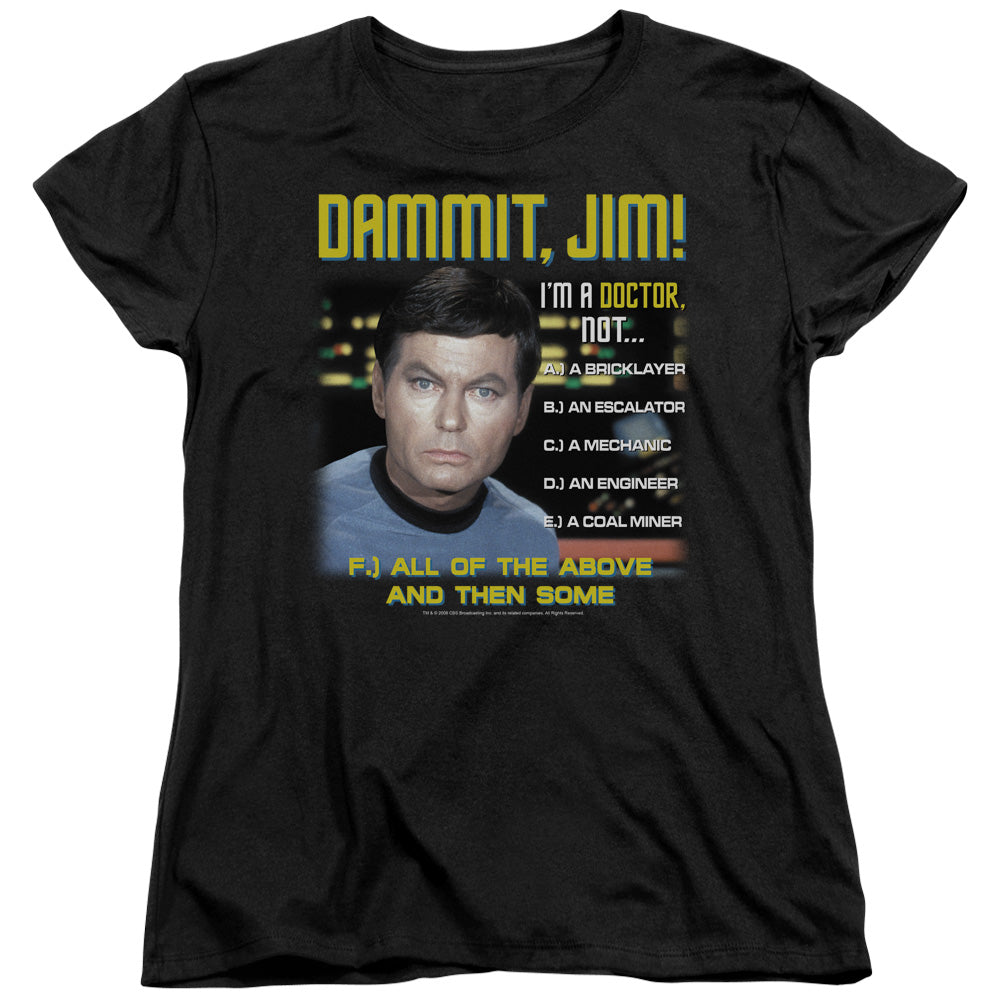 STAR TREK/ALL OF THE ABOVE - S/S WOMENS TEE - BLACK