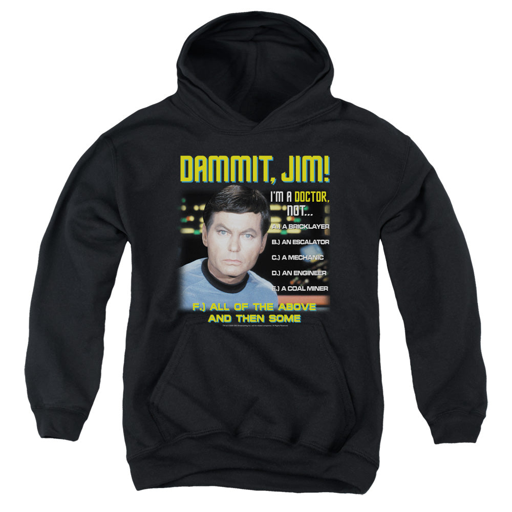 STAR TREK/ALL OF THE ABOVE - YOUTH PULLOVER HOODIE - BLACK