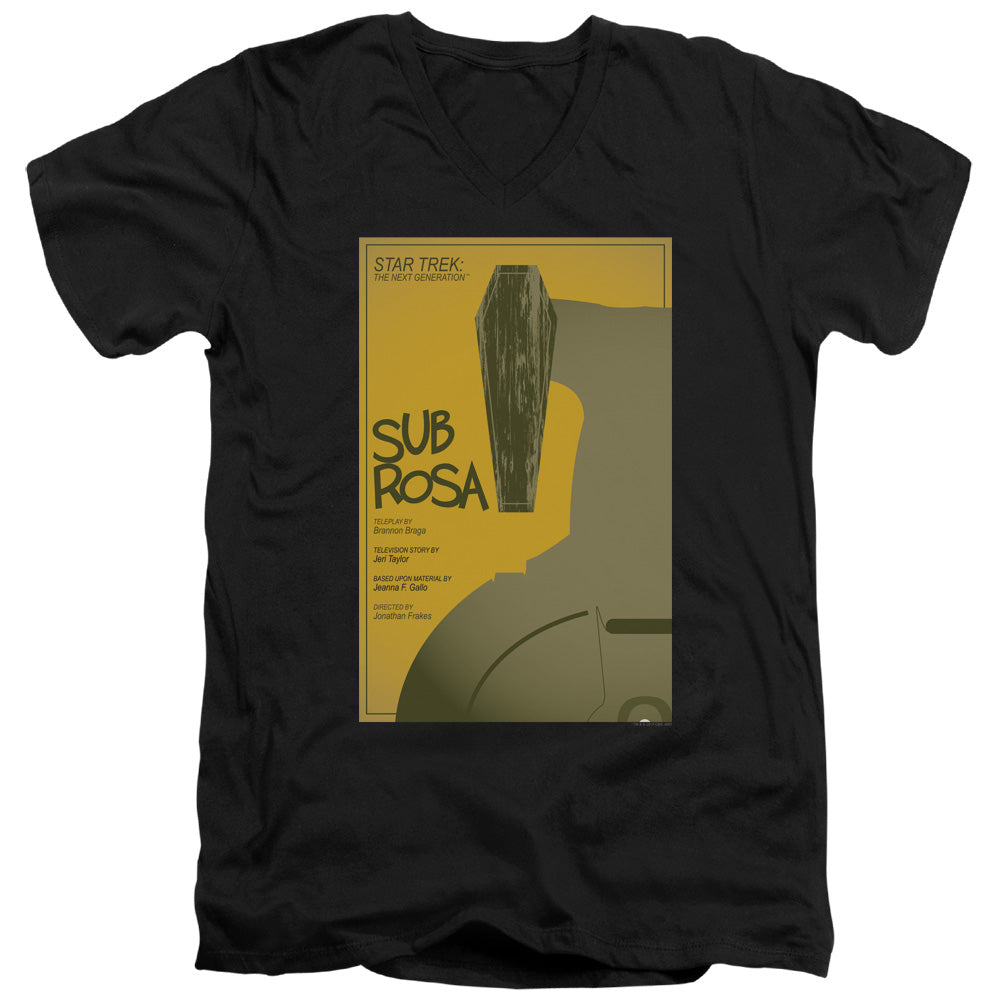 STAR TREK/TNG SEASON 7 EPISODE 14 - S/S ADULT V-NECK 30/1 - BLACK