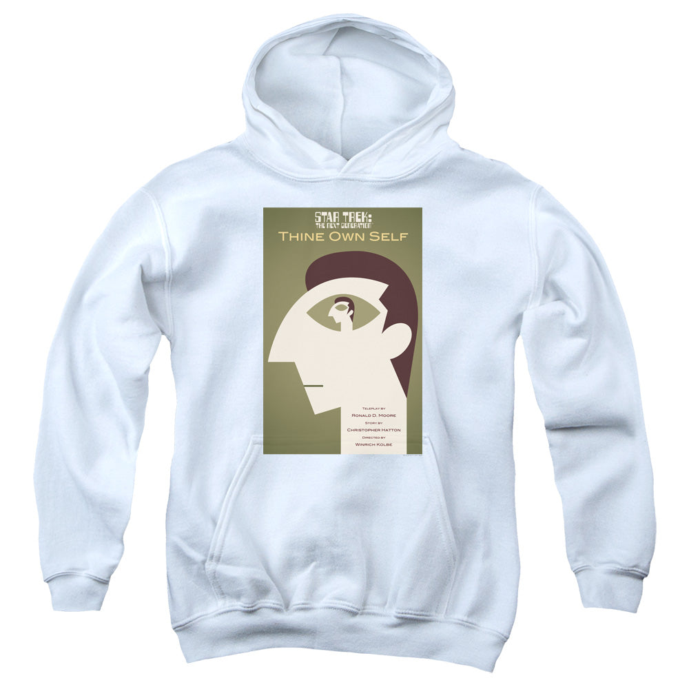 STAR TREK/TNG SEASON 7 EPISODE 16 - YOUTH PULLOVER HOODIE - WHITE