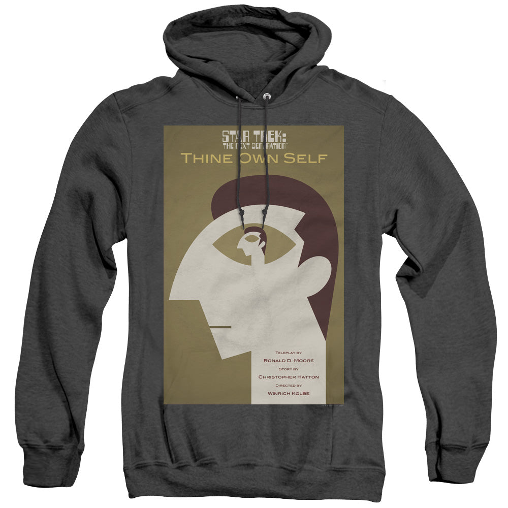 STAR TREK/TNG SEASON 7 EPISODE 16 - ADULT HEATHER HOODIE - BLACK