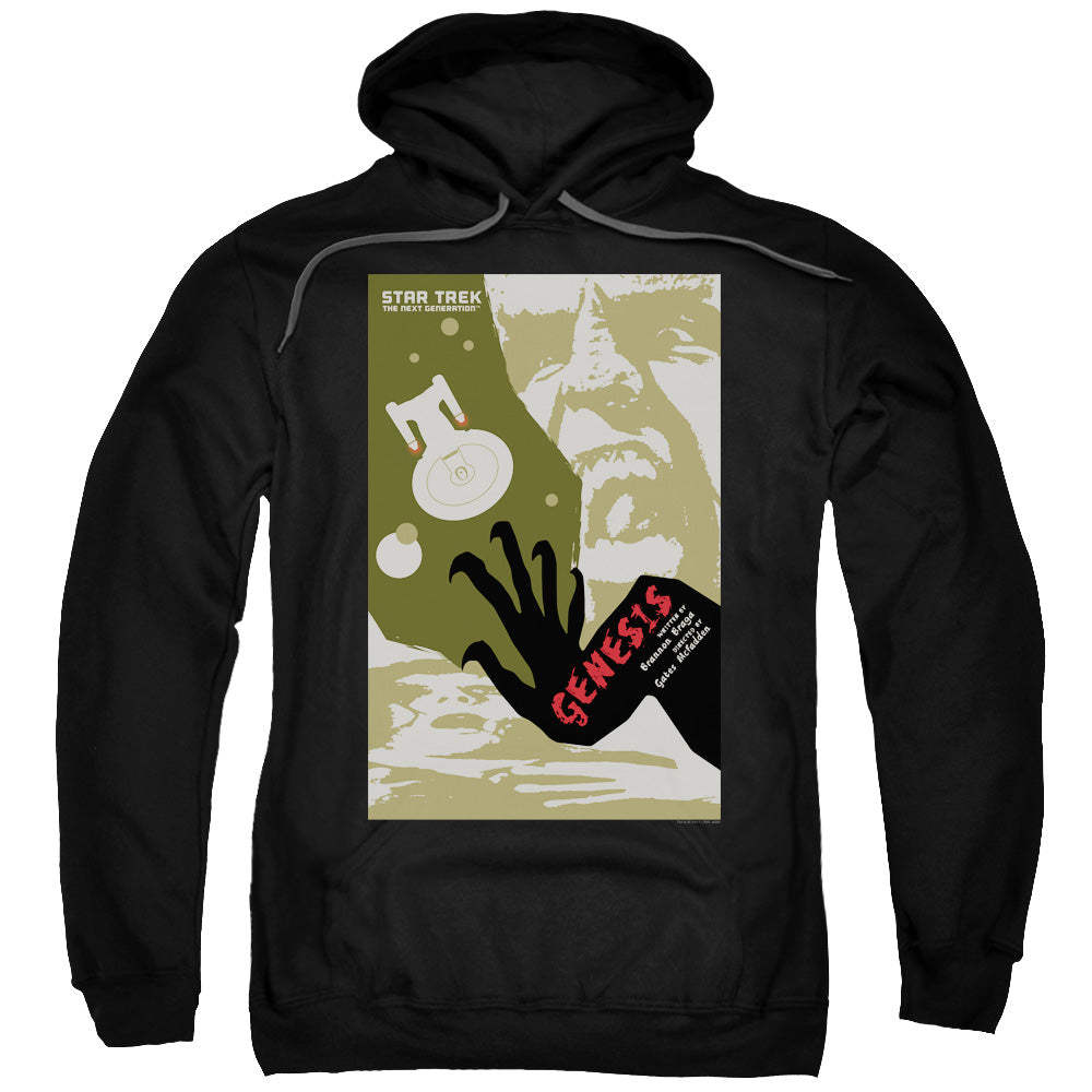 STAR TREK/TNG SEASON 7 EPISODE 19 - ADULT PULLOVER HOODIE - BLACK