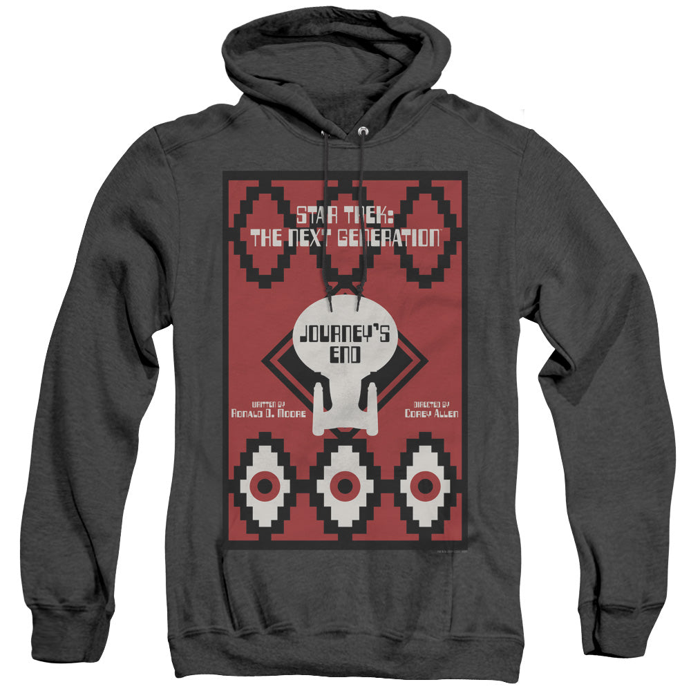STAR TREK/TNG SEASON 7 EPISODE 20 - ADULT HEATHER HOODIE - BLACK